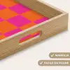 Schaakbord print - Oranje - Roze - Blokjes Dienblad Rechthoek middel -USP_HandgreepIT