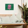 Abstract - Pink - Lijnen - Groen tuinposter los doek klein -sfeer7