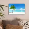 Palmboom - Strand - Zee - Zomer canvas 2cm klein -sfeer1