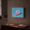 Taart - Edelstenen - Glitters - Roze Light Box met batterij (Wandlamp) middel -sfeer1