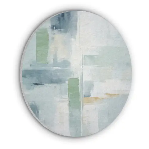 Verf - Moderne kunst - Abstract - Grijs Akoestische PET Vilt - Rond klein -3d