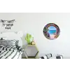 Doorkijk - Poort - Zee - Strand - Rotsen Wandcirkel aluminium klein -kinderkamer