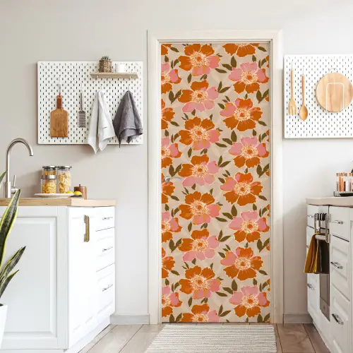 Bloemen - Motief - Retro deurposter klein 289 -sfeer5