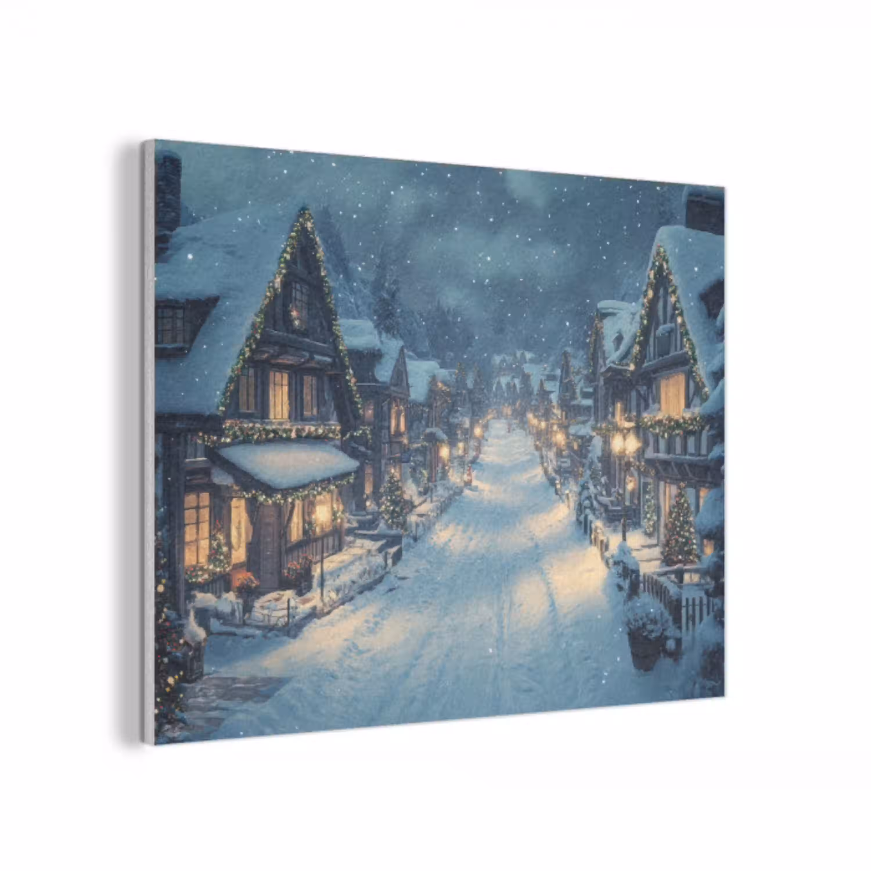 Kerstdorp - Kerst - Sneeuw - Winter PET vilt klein -3d
