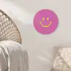 Smiley - Vrolijk - Roze Akoestische PET Vilt - Rond klein -sfeer4