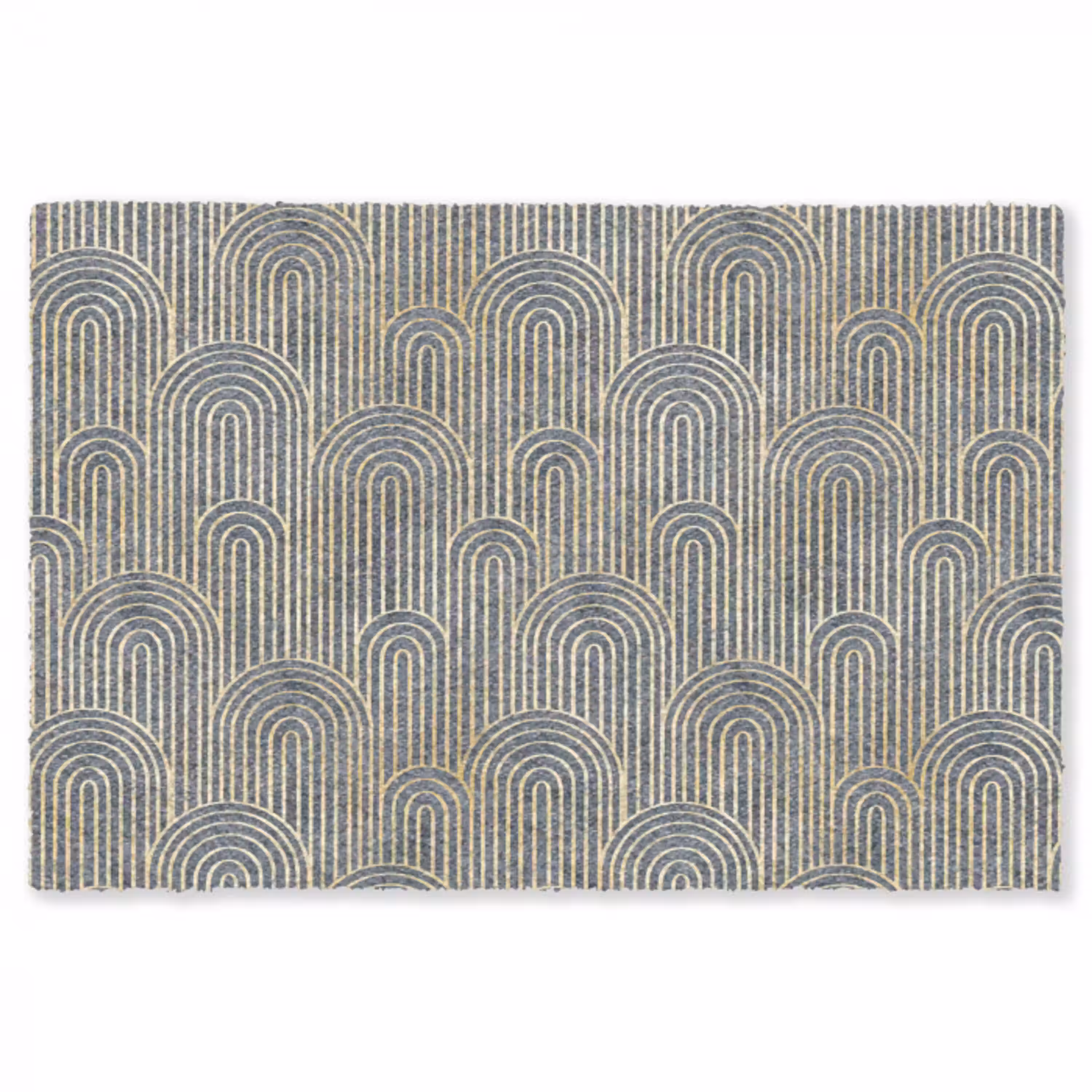 Boog - Goud - Blauw Vloerkleed Rechthoek klein 1091 -3d