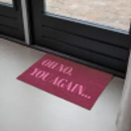 Quote - Bordeauxrood Deurmat klein -sfeer2