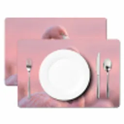 Flamingo - Portret - Roze Placemat vinyl groot -zzsfeer2_Kitchenyeah-website