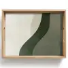 Japandi - Groen - Abstract - Modern Dienblad Rechthoek middel -z3d_shopping