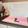 Beker - Rietje - Minimalistisch - Groen Inductie beschermer vinyl 3mm klein -sfeer3