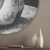 Wijn - Cowboylaarzen - Raamlicht - Wit Akoestische PET Vilt - Rond klein -sfeer5_closeup