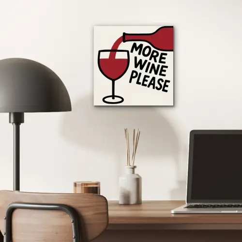 Wijnfles - Quote - Rood - Glas aluminium wit klein -sfeer5