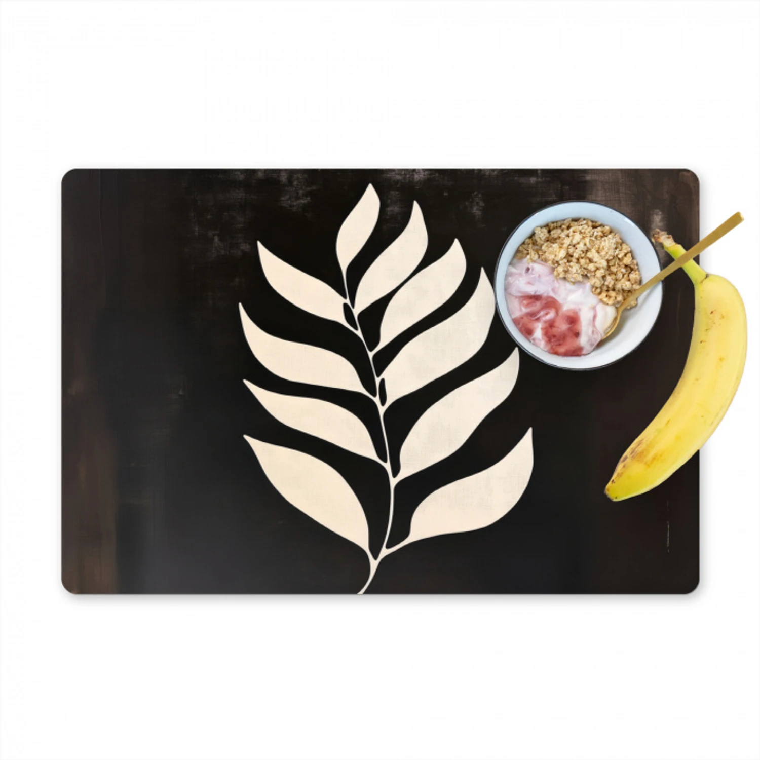 Blad - Wit - Minimalistisch Placemat vinyl groot -zzzproduct_Kitchenyeah-website