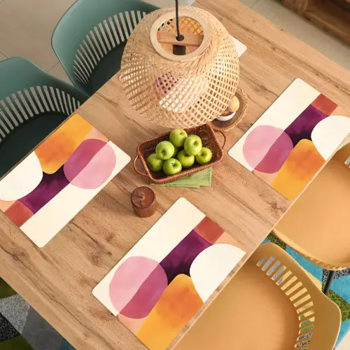 Vormen - Abstract - Kleurrijk Placemat vinyl groot -zzsfeer5_Kitchenyeah-website
