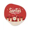 Illustratie - Kerstman - Rendieren - Rood Wandcirkel Organisch Forex 3mm klein -3d