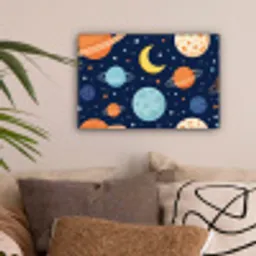Ruimte - Planeten - Kleurrijk canvas 2cm klein -sfeer1