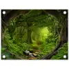 Jungle - Groen - Natuur - Tropisch - Planten tuinposter los doek klein -3d