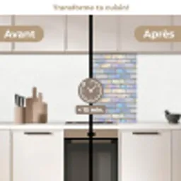 Glans - Muur - Parelmoer keuken achterwand 2 middel 865 -voor-na2_FR