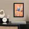 Vogel - Bloesemtakken - Warm - Kleurrijk fotolijst zwart zonder passe partout klein -sfeer1