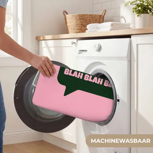 Roze - Tekstwolk - Groen - BLAH BLAH BLAH Badmat klein -USP_WasbaarNL