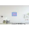 Sweet dreams - Vierkanten - Roze - Blauw textielposter latten blank klein -kinderkamer