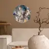 Goud - Blauw - Marmer Wandcirkel behangsticker klein -sfeer1