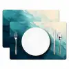 Zee - Silhouet - Abstract - Blauw Placemat vinyl groot -zzsfeer2_Kitchenyeah-website