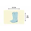 Illustratie - Cowboylaarzen - Patroon Placemat vinyl groot -specs