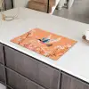 Vogel - Bloesemtakken - Warm - Kleurrijk Inductie beschermer vinyl 3mm klein -sfeer8