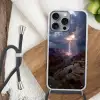 Bliksem - Wolken - Canyon Hoesje iPhone 16 Pro Max met koord klein -sfeer4