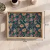 Botanisch - Patroon - Blauw Dienblad Rechthoek middel 911 -USP_Formaat