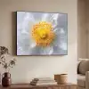 Wit - Bloem - Elegant Textielframe zwart klein -sfeer3