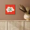 Ciao bella - Tekstwolk - Strepen - Oranje aluminium wit klein -sfeer4