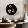 Kersen - Zwart - Goud - Chrome KitchenYeah - Keuken - Wandcirkel Forex klein -sfeer2
