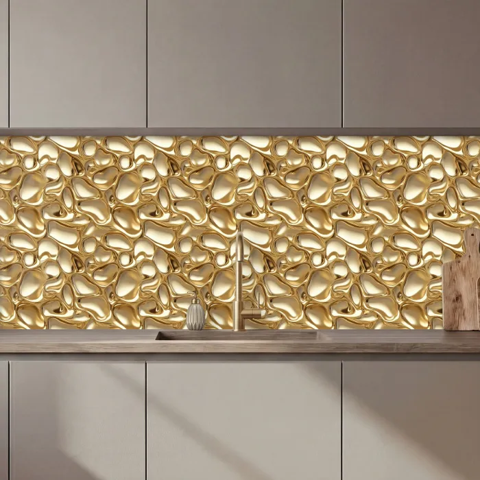 Abstract - Modern - Goud keuken achterwand 2 middel 871 zz_3dshopping