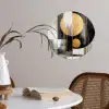 Abstract - Goud - Zilver - Vormen - Aesthetic - Modern Wandcirkel behangsticker klein -sfeer3