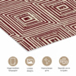 Geometrisch - Patroon - Rood poster papier klein 62 -closeup_NL