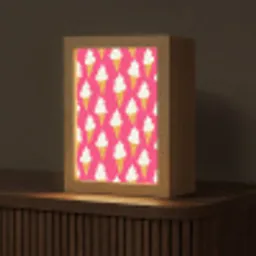Softijs - Horentje - Roze Light Box met kabel (Tafellamp) klein 925 -z3d_website