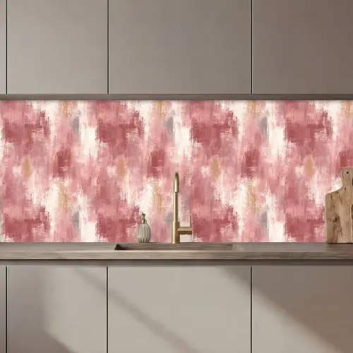 Penseelstrepen - Verweerd - Roze keuken achterwand 2 middel 871 zz_3dshopping