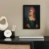 Vrouw - Portret - Kauwgombel fotolijst zwart zonder passe partout klein -sfeer1