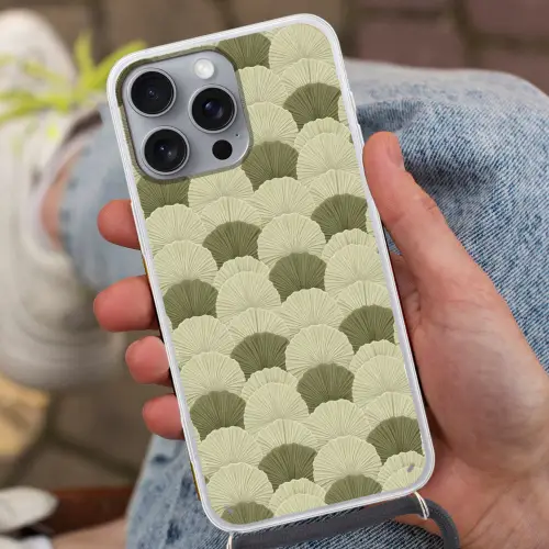 Bladeren - Structuur - Groen Hoesje iPhone 16 Pro Max met koord klein 804 -sfeer3
