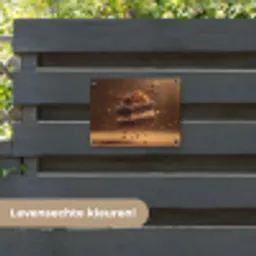 Taart - Chocolade - Eten - Brownie tuinposter los doek klein -sfeer3