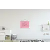 Tekstwolkje - BLAH BLAH BLAH - Roze textielposter latten blank klein -kinderkamer