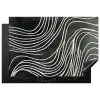 Lijnen - Patroon - Abstract - Wit Inductie beschermer vinyl 3mm klein -3d