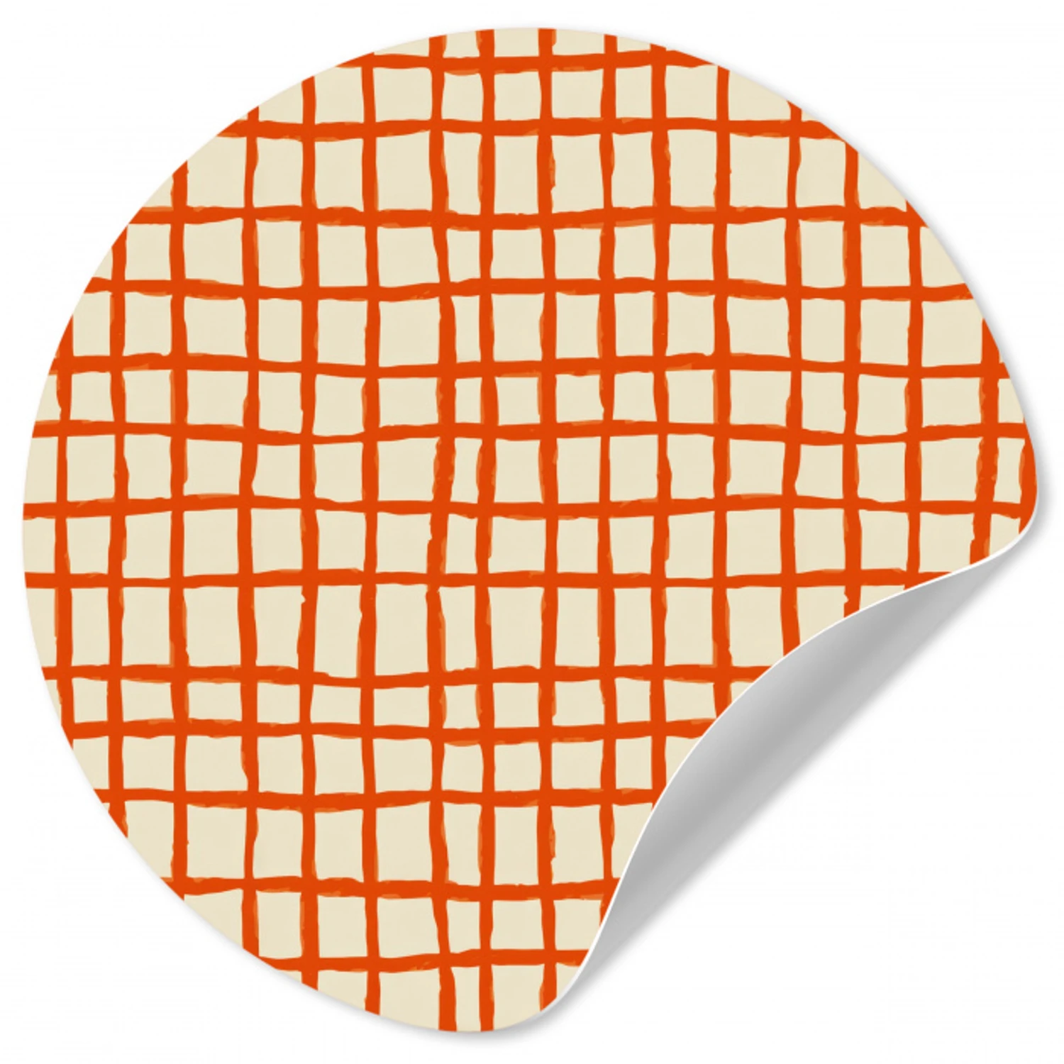 Patroon - Lijnen - Oranje Wandcirkel behangsticker klein 186 -3d