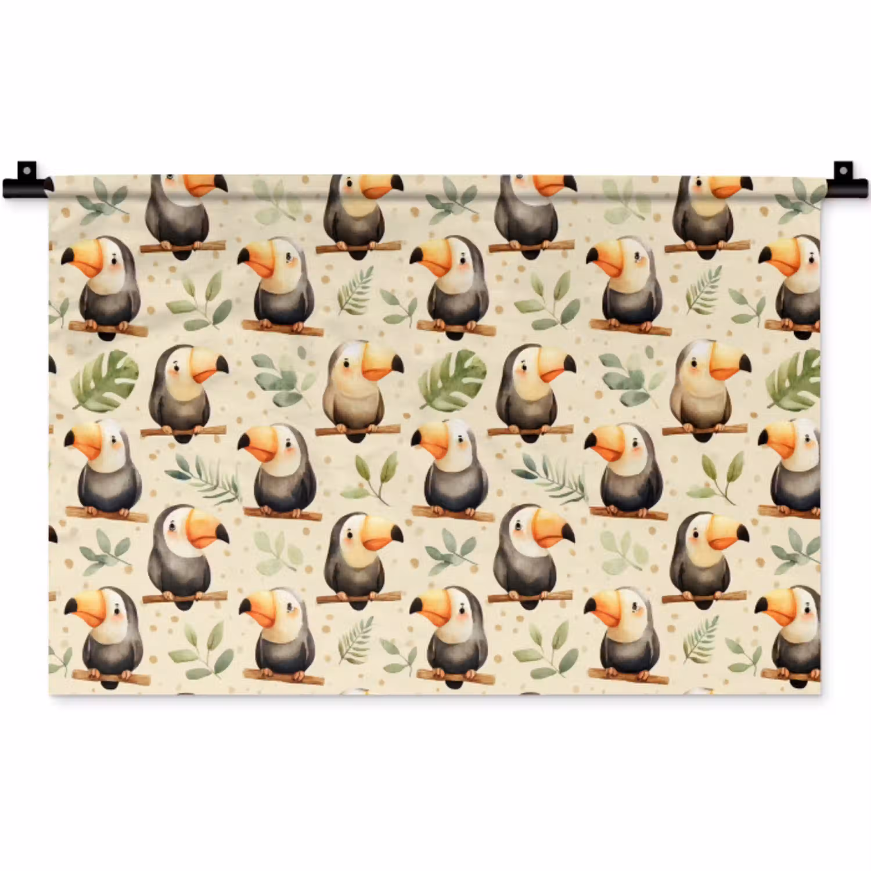 Toekans - Exotisch - Kleurrijk Wandkleed katoen klein 269 -zz3d