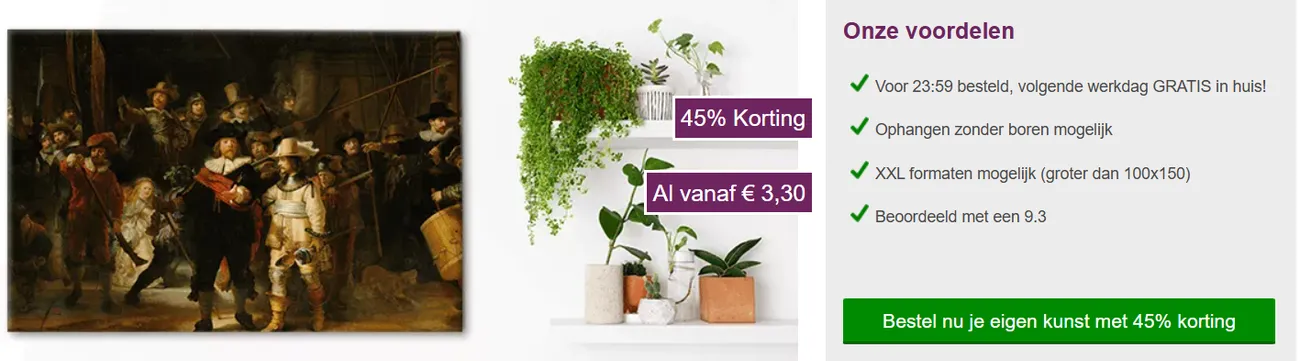 Banner kunst op canvas