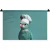 Parkiet - Vogel - Koksmuts - Cute Wandkleed katoen klein -zz3d