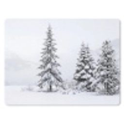 Fijnsparren - Sneeuw - Winter - Landschap - Stilte muismat rubber klein -3d