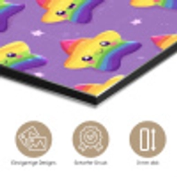 Sterren - Regenboog - Paars aluminium wit klein 46 -closeup_DE